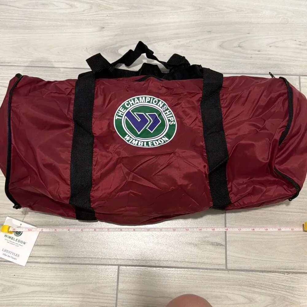 BRAND NEW WIMBLEDON® THE ALL ENGLAND LAWN TENNIS AND CROQUET CLUB DUFFLE BAG - R